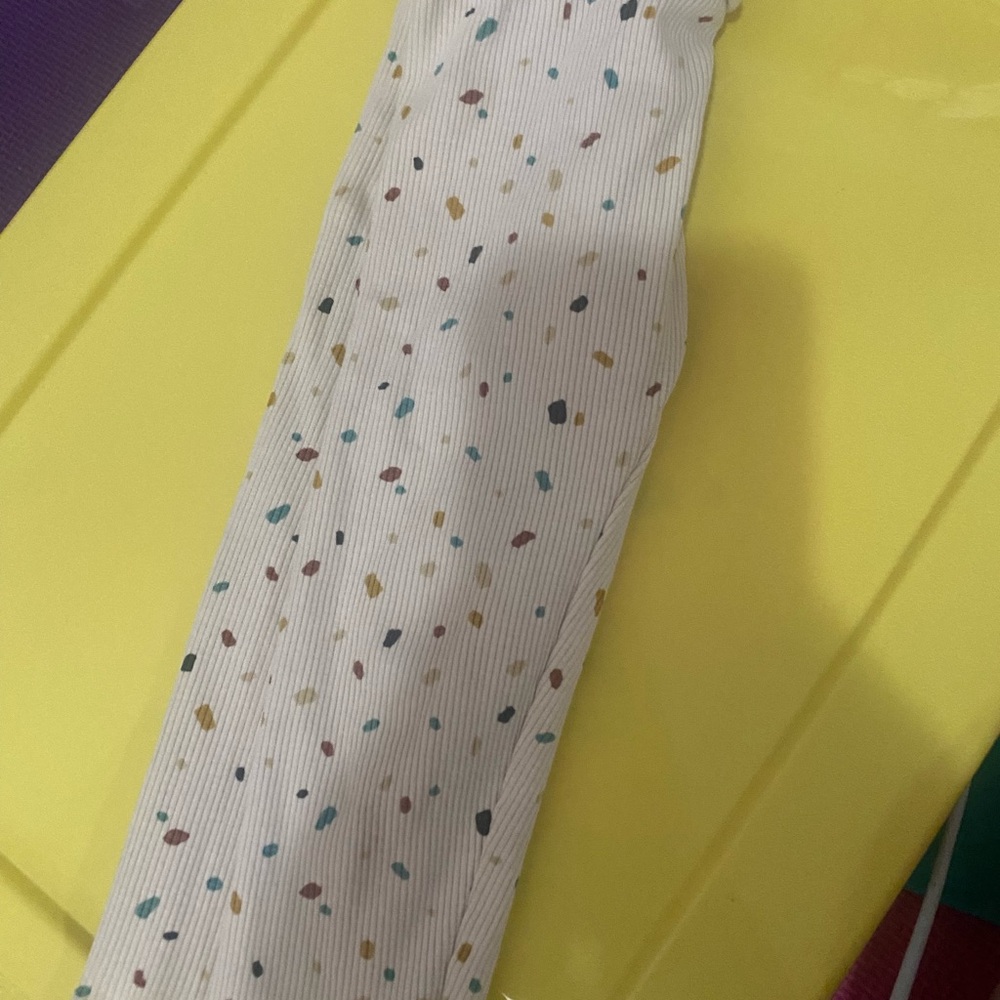 Colorful Speckled White Leggings